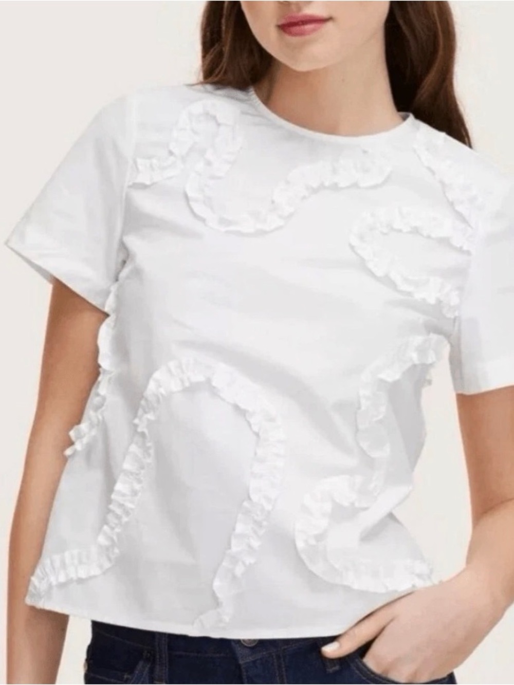 Kate Spade x Target white ruffle top 3X NWT